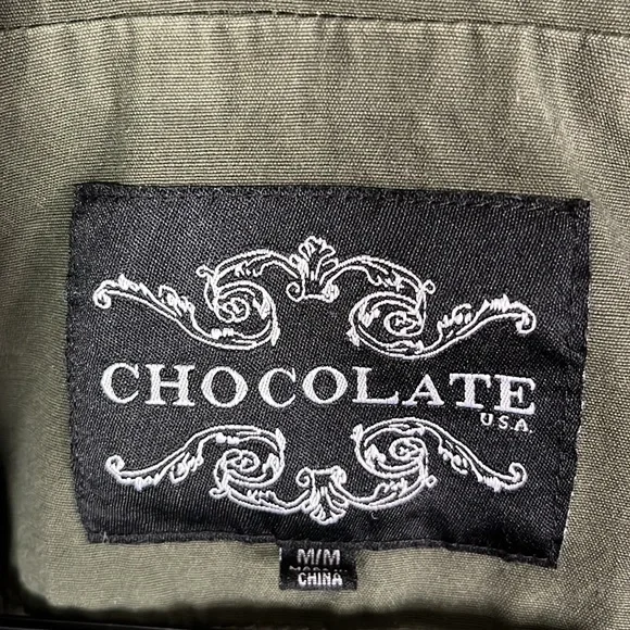 Chocolate Women’s Olive Green Utility Jacket with Hood - Picture 7 of 7